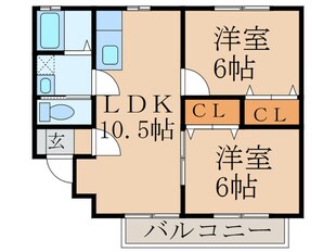 エスポワ－ルゆかとの物件間取画像